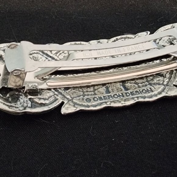 Oberon Design Celtic Peacock Silver Hair Barrette - Picture 6 of 11